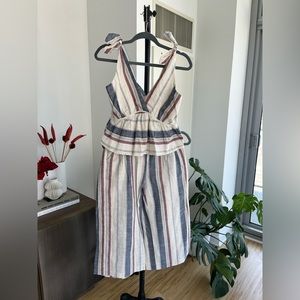 Flawless Stripe Linen Top & Pant Set